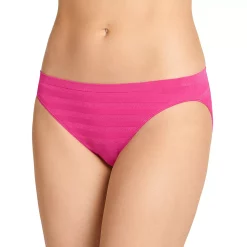 Women's Jockey® Comfies Striped Bikini Panty 1305 -Hot Sale Adult Shop 1729301 Blushing Pink