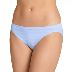 Women's Jockey® Comfies Striped Bikini Panty 1305 -Hot Sale Adult Shop 1729301 Powder Blue