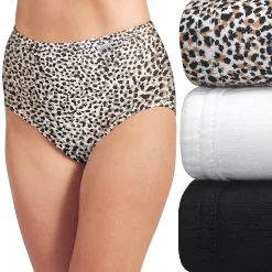 Women's Jockey® Elance 3-Pack Briefs Panty Set 1484 -Hot Sale Adult Shop 1729625 Animal Print Asst