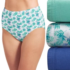 Women's Jockey® Elance 3-Pack Briefs Panty Set 1484 -Hot Sale Adult Shop 1729625 Ombre Palm Asst