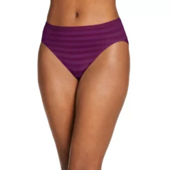 Women's Jockey® Comfies Matte & Shine Seamless Hi-Cut Panty 1306 -Hot Sale Adult Shop 1730434 Deep Raspberry