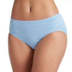 Women's Jockey® Comfies Matte & Shine Seamless Hi-Cut Panty 1306 -Hot Sale Adult Shop 1730434 Frothy Blue