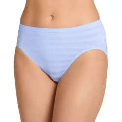 Women's Jockey® Comfies Matte & Shine Seamless Hi-Cut Panty 1306 -Hot Sale Adult Shop 1730434 Powder Blue