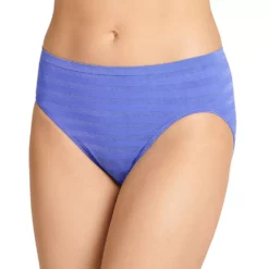Women's Jockey® Comfies Matte & Shine Seamless Hi-Cut Panty 1306 -Hot Sale Adult Shop 1730434 Prism Blue