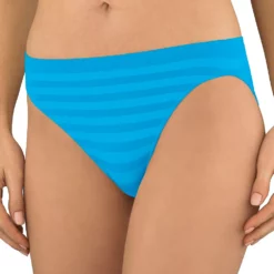 Women's Jockey® Comfies Matte & Shine Seamless Hi-Cut Panty 1306 -Hot Sale Adult Shop 1730434 Real Turquoise