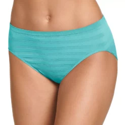 Women's Jockey® Comfies Matte & Shine Seamless Hi-Cut Panty 1306 -Hot Sale Adult Shop 1730434 Sea Splash