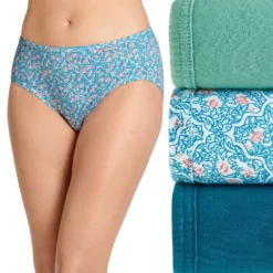 Women's Jockey® Elance 3-Pack Hipster Panty Set 1488 -Hot Sale Adult Shop 223921 Teal Trellis Green