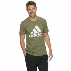 Men's adidas Classic Badge of Sport Tee -Hot Sale Adult Shop 2592871 Raw Khaki