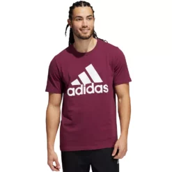 Men's adidas Classic Badge of Sport Tee -Hot Sale Adult Shop 2592871 Victory Crimson