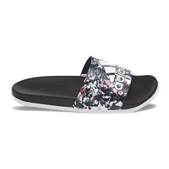 Adidas adilette Cloudfoam Women's Slide Sandals -Hot Sale Adult Shop 2891253 Black White Print Logo