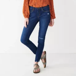 Women's Sonoma Goods For Life® Supersoft Stretch Midrise Skinny Jeans -Hot Sale Adult Shop 2954787 Wyatt Destructed