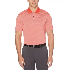 Big & Tall Grand Slam Off Course Regular-Fit Striped Performance Golf Polo -Hot Sale Adult Shop 3114981 Cayenne
