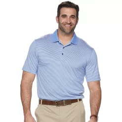 Big & Tall Grand Slam Off Course Regular-Fit Striped Performance Golf Polo -Hot Sale Adult Shop 3114981 Wedgewood