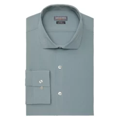 Men's Van Heusen Slim-Fit Traveler Hidden Button-Down Collar Dress Shirt -Hot Sale Adult Shop 3117049 Sage