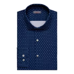 Men's Van Heusen Slim-Fit Traveler Hidden Button-Down Collar Dress Shirt -Hot Sale Adult Shop 3117049 Space Blue