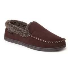 Men's Dearfoams Eli Microsuede Moccasin Slippers -Hot Sale Adult Shop 3427390 Coffee