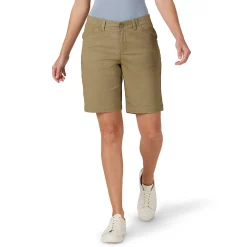 Petite Lee® Regular Fit Chino Bermuda Shorts -Hot Sale Adult Shop 3583205 Deep Lichen Green