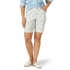 Petite Lee® Regular Fit Chino Bermuda Shorts -Hot Sale Adult Shop 3583205 Striped Floral