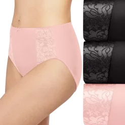 Women's Bali® 3-pack Double Support Hi-Cut Panty Set DFDBH3