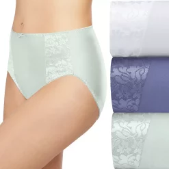 Women's Bali® 3-pack Double Support Hi-Cut Panty Set DFDBH3 -Hot Sale Adult Shop 3599874 Chateau Blue Asst