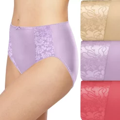 Women's Bali® 3-pack Double Support Hi-Cut Panty Set DFDBH3 -Hot Sale Adult Shop 3599874 Soft Taupe Orchid