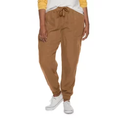 Juniors' Plus Size SO® High Rise Paperbag Jogger Pants -Hot Sale Adult Shop 3784612 Tan