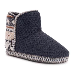 MUK LUKS® Women's Leigh Slipper Boots -Hot Sale Adult Shop 3828833 Navy Safari Fairisle