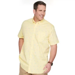 Big & Tall Sonoma Goods For Life® Poplin Button-Down Shirt -Hot Sale Adult Shop 3974513 Lemon Print