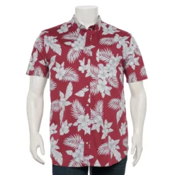 Big & Tall Sonoma Goods For Life® Poplin Button-Down Shirt -Hot Sale Adult Shop 3974513 Mauve Tropical Print