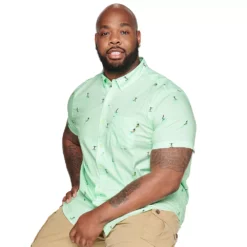 Big & Tall Sonoma Goods For Life® Poplin Button-Down Shirt -Hot Sale Adult Shop 3974513 Mint Surfer