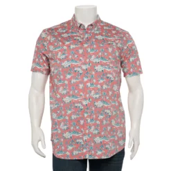 Big & Tall Sonoma Goods For Life® Poplin Button-Down Shirt -Hot Sale Adult Shop 3974513 Red Island Print