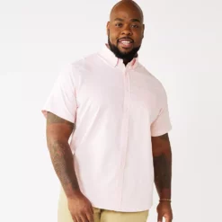Big & Tall Sonoma Goods For Life® Poplin Button-Down Shirt -Hot Sale Adult Shop 3974513 Subtle Rose