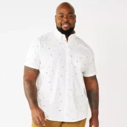 Big & Tall Sonoma Goods For Life® Poplin Button-Down Shirt -Hot Sale Adult Shop 3974513 White Paddleboards