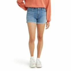 Women's Levi's® Mid-Length Jean Shorts -Hot Sale Adult Shop 4015111 Lapis Bare