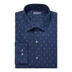 Men's Van Heusen Slim-Fit Stain Shield Spread-Collar Dress Shirt -Hot Sale Adult Shop 4227399 Prussian Blue