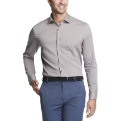Men's Van Heusen Regular-Fit Stain Shield Spread-Collar Dress Shirt -Hot Sale Adult Shop 4227846 Steel