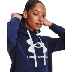 Women's Under Armour Rival Fleece Logo Hoodie -Hot Sale Adult Shop 4246170 ALT3