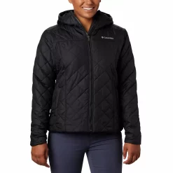 Women's Columbia Copper Crest Hooded Quilted Jacket -Hot Sale Adult Shop 4256615 Black