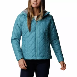 Women's Columbia Copper Crest Hooded Quilted Jacket -Hot Sale Adult Shop 4256615 Canyon Blue