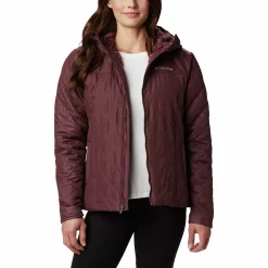 Women's Columbia Copper Crest Hooded Quilted Jacket -Hot Sale Adult Shop 4256615 Malbec