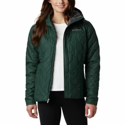 Women's Columbia Copper Crest Hooded Quilted Jacket -Hot Sale Adult Shop 4256615 Spruce