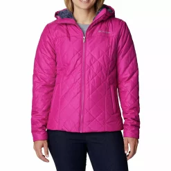 Women's Columbia Copper Crest Hooded Quilted Jacket -Hot Sale Adult Shop 4256615 Wild Fuchsia