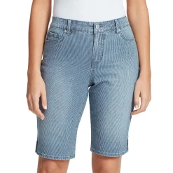 Petite Gloria Vanderbilt Bermuda Jean Shorts -Hot Sale Adult Shop 4273956 Los Feliz Ticking Stri