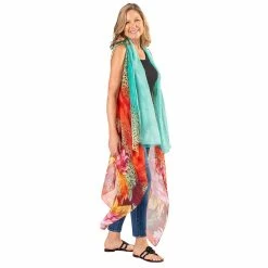 Women's Le Moda Chiffon Pleated Kimono -Hot Sale Adult Shop 4311276 ALT2