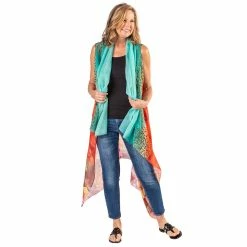 Women's Le Moda Chiffon Pleated Kimono -Hot Sale Adult Shop 4311276 ALT3