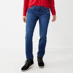 Women's Sonoma Goods For Life® Straight-Leg High-Waisted Curvy Jeans -Hot Sale Adult Shop 4380113 Wyatt