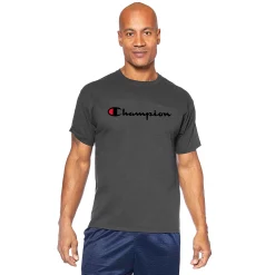 Big & Tall Champion® Modern-Fit Logo Tee -Hot Sale Adult Shop 4397460 Charcoal Heather