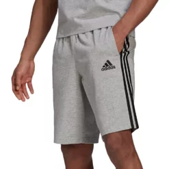 Men's adidas 3-Stripe Jersey Shorts -Hot Sale Adult Shop 4485657 Medium Gray Black
