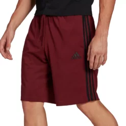 Men's adidas 3-Stripe Jersey Shorts -Hot Sale Adult Shop 4485657 Shadow Red