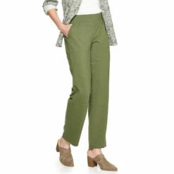 Women's Croft & Barrow® Easy Knit Straight-Leg Pants -Hot Sale Adult Shop 4517063 Olive